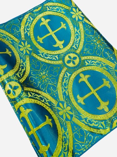 Religious Brocade Runner Tablecloth | Liturgical Fabric | Runner Ecclesiastical - Picture 21 of 26