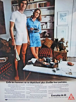 PRESSEWERBUNG 1970 EVERYDAY DE JIL HERRENUNTERWÄSCHE VERWÖHNTE EHEMÄNNER