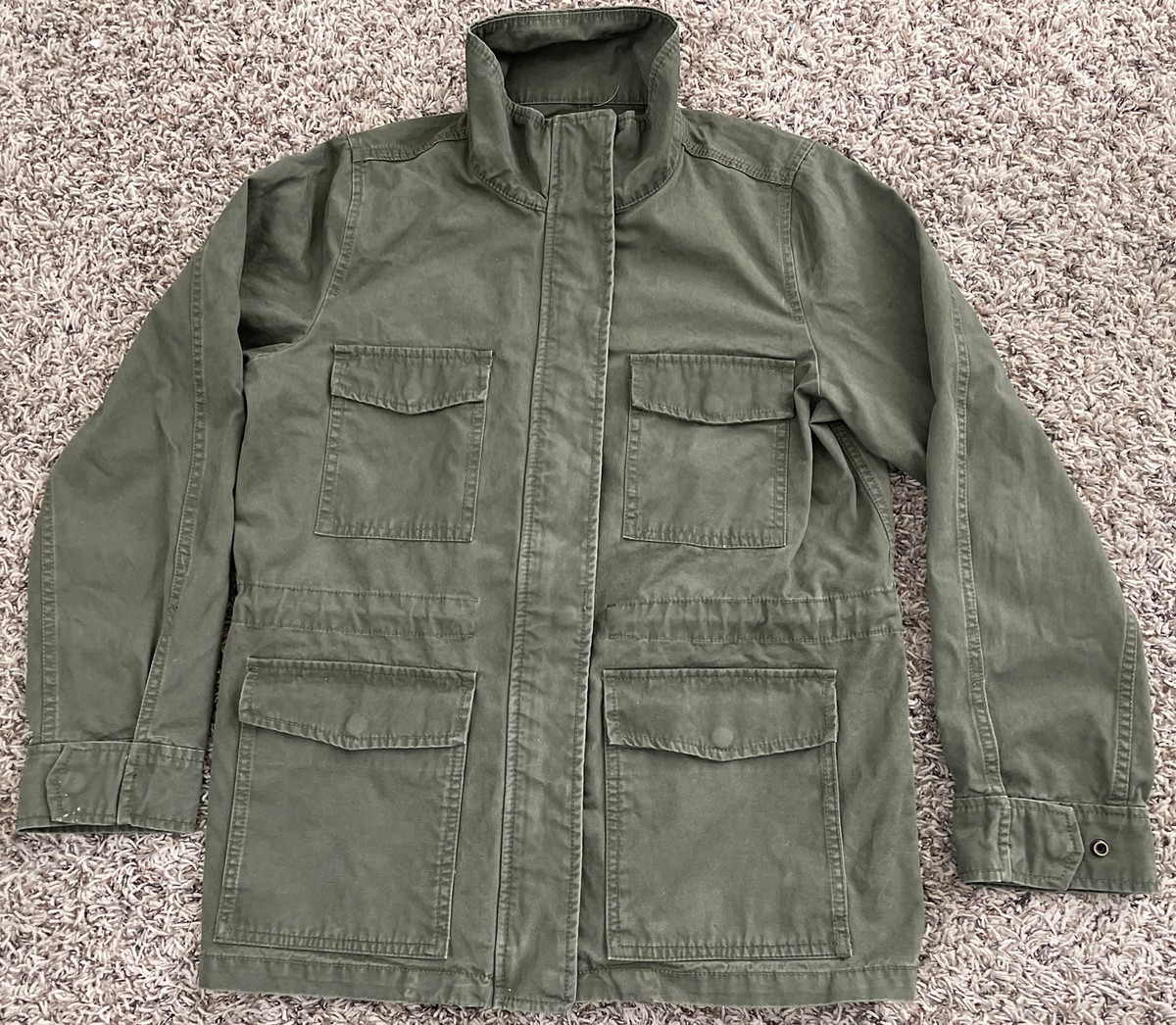 Madewell Dispatch Jacket Military Army Desert Olive Green Size