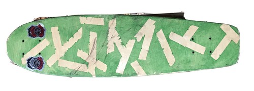Bart Simpson Skateboard Deck Early 90s Hand painted 1 Of A Kind Wall Hanger Art - Picture 2 of 7