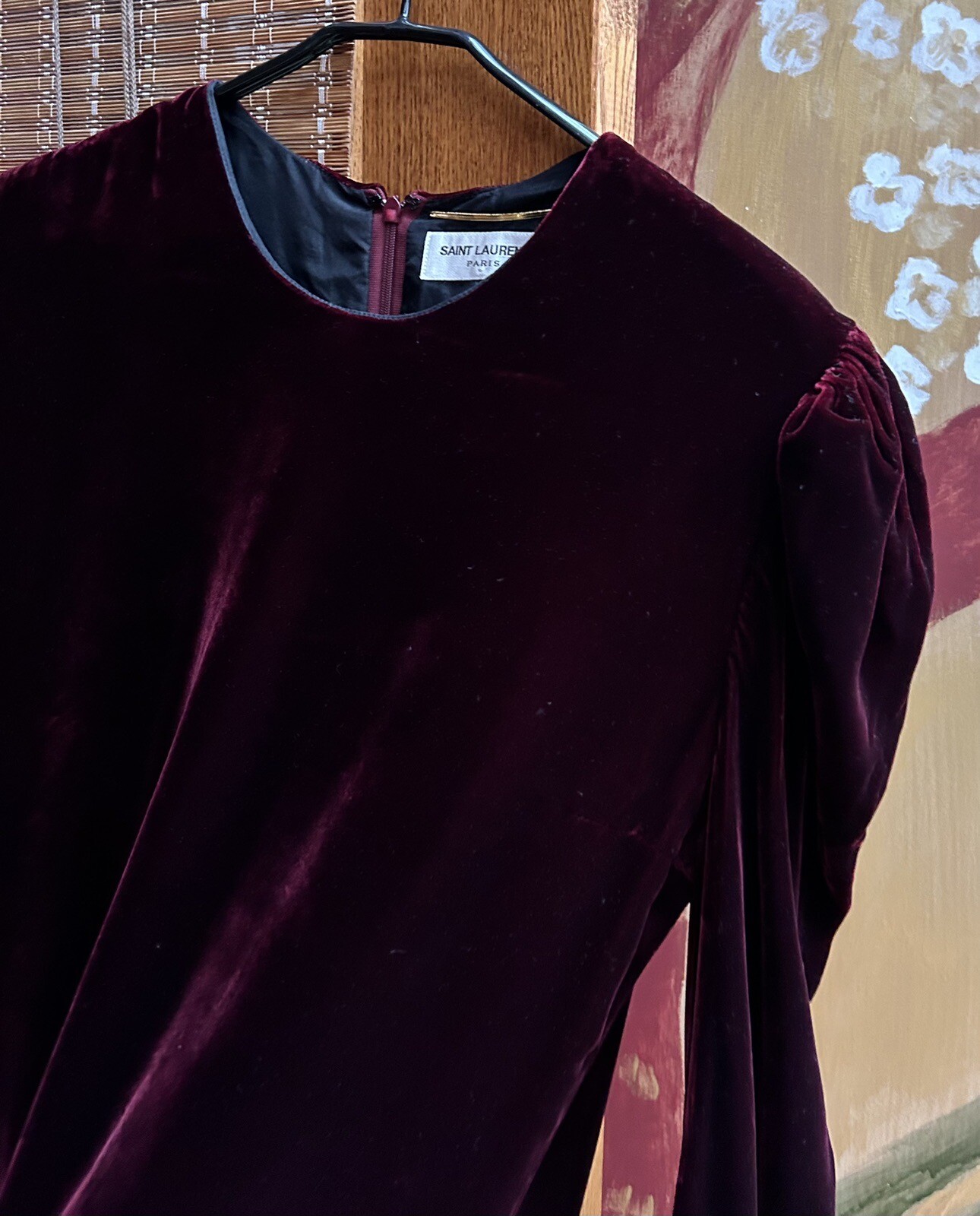 Mini abito Saint Laurent A I 2017 velluto seta taglia 42