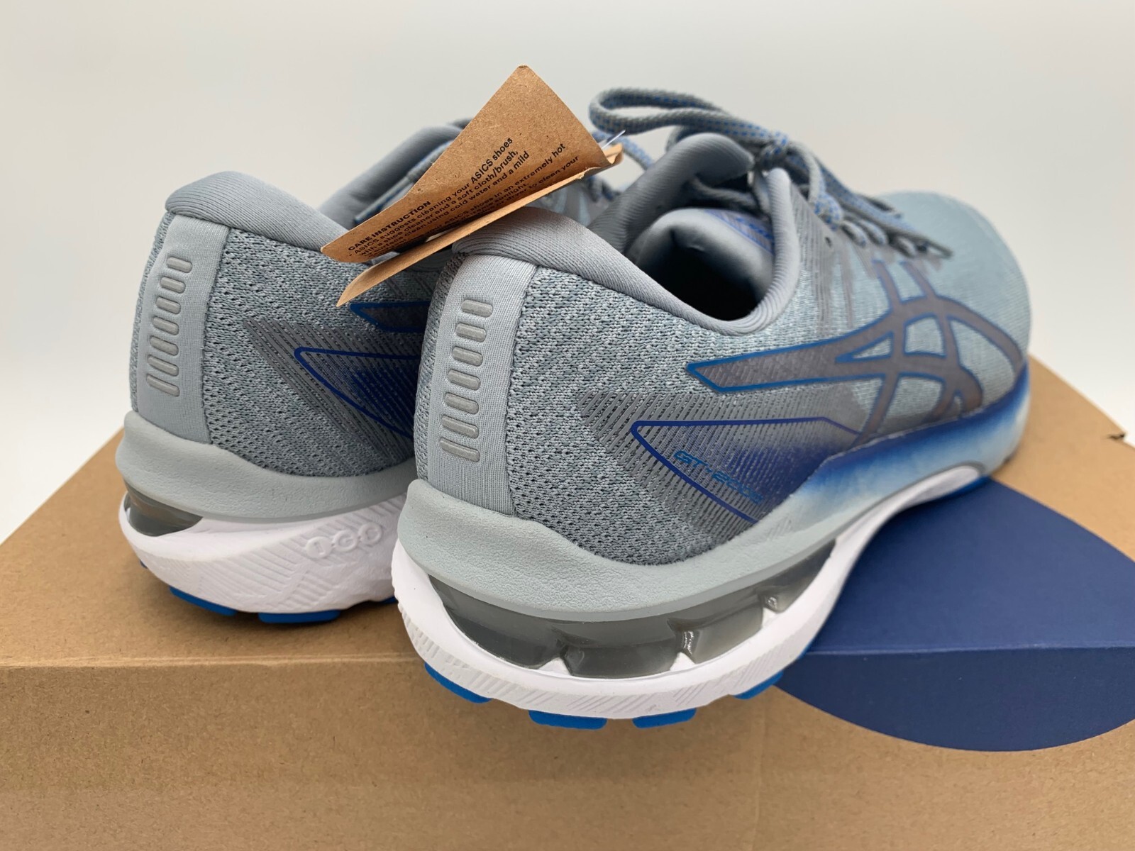 ASICS MEN GT 2000 10 SHEET ROCK ELECTRIC BLUE D 2E WIDTH RUNNING SHOES