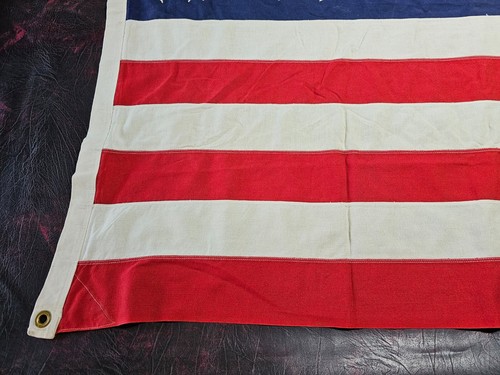 "De Colección Segunda Guerra Mundial 48 Estrellas Toro Perro Bunting Cosido Bandera de Estados Unidos 45""x68" - Imagen 5 de 16