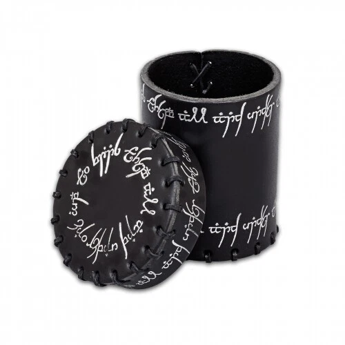 Q-WORKSHOP Elven Würfelbecher aus Leder - schwarz