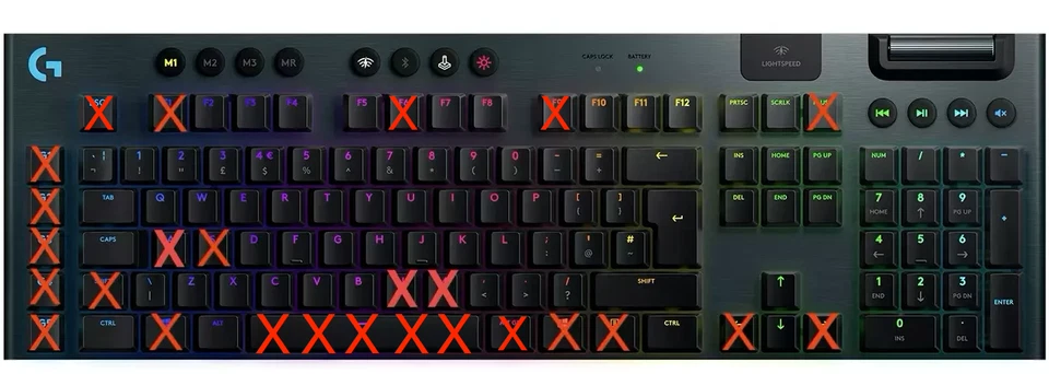 Ersatz-Tasten für Logitech G915 & G815 Tastatur, Taste bitte per Nachricht!