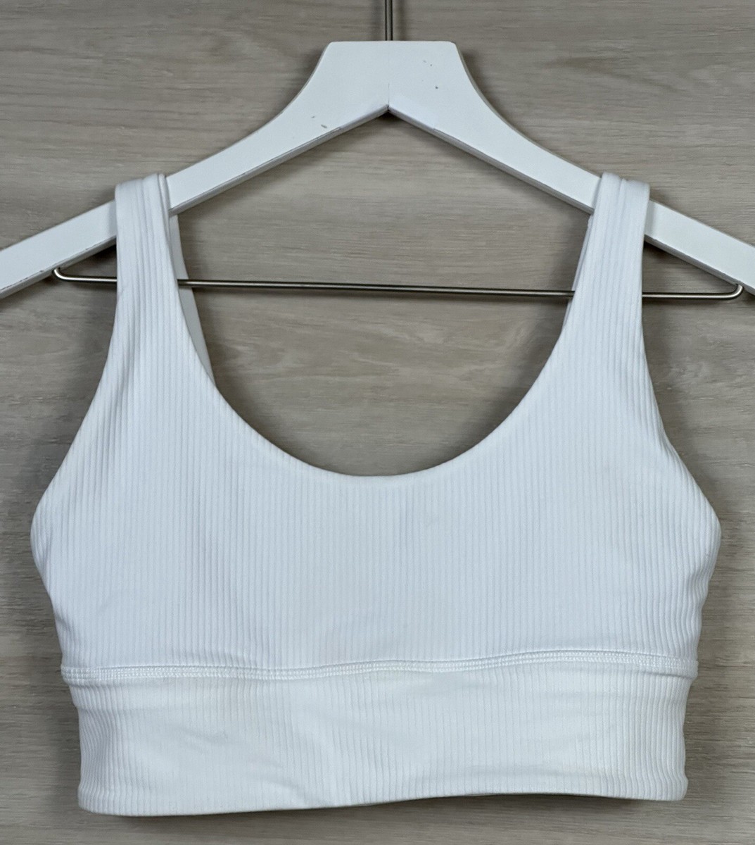 Lululemon Align Bra Ribbed Size 8 A/B Cup Reversible White 08288