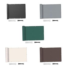 Balcony Privacy Screen with Cable Ties 2.7x9.84ft for Deck Backyard Garden