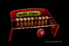 Antique Mansfield Products Co. "Educational Nine Pins" Teaches Tots to Add 1946