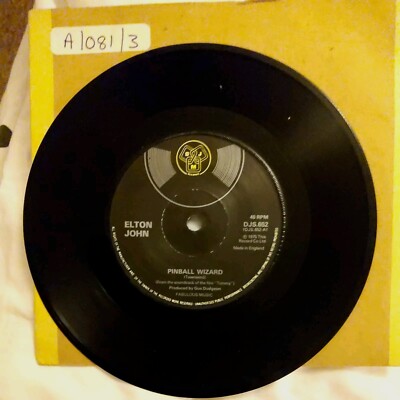 ELTON JOHN~PINBALL WIZARD 1975 UK 7'' VINYL SINGLE DJS 652