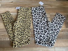 Lot Of 2 J Crew Crewcuts Girls Leggings Leopard Animal Print Size 14 New