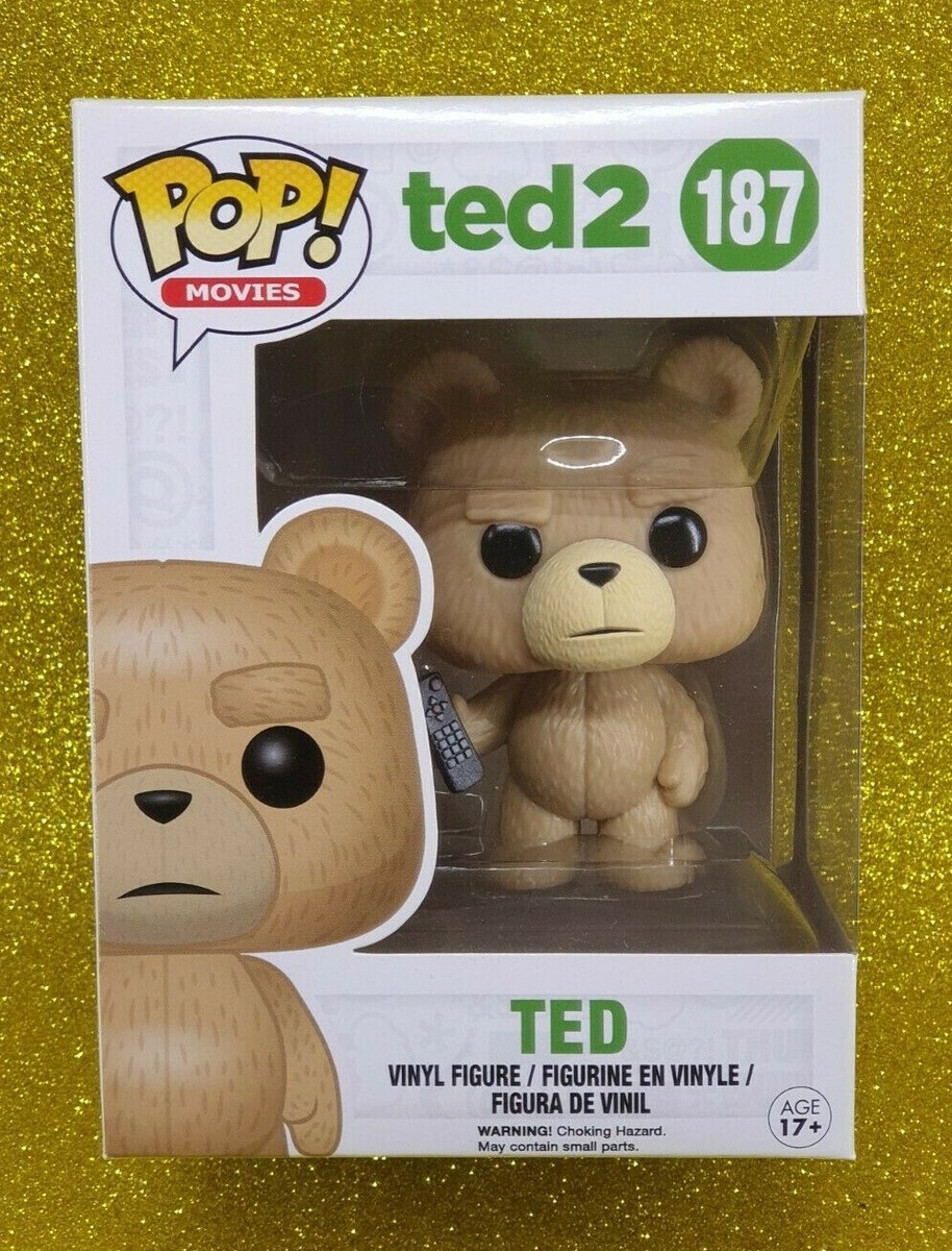 テディ POP FUNKO POP MOVIES TED 2 #187 TED with REMOTE VAULTED VINYL FIGURE