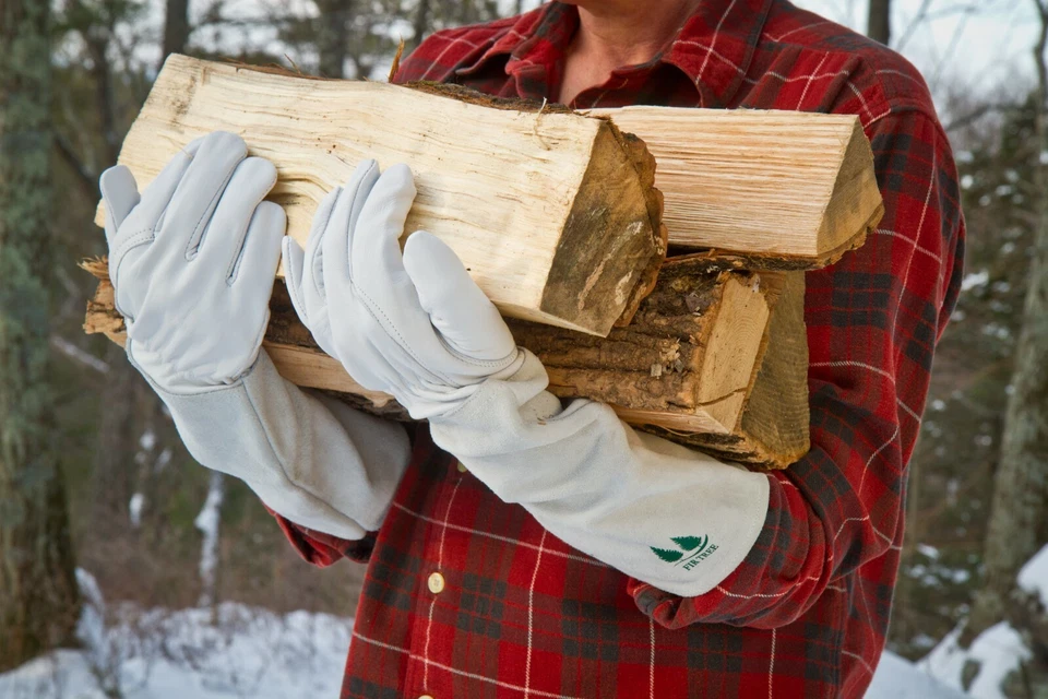 Guantes de cuero rosa jardinero - Guantes de abeto Foto 3 de 4