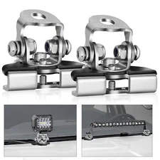 A Pillar Hood Led Work Light Bar 2x Universal Mount Bracket Clamp Holder Offroad