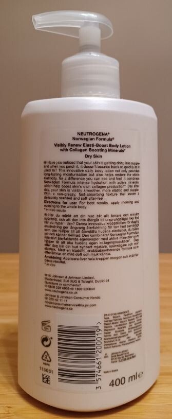 1x Norwegian Formula Visibly Renew Elasti Boost Body Lotion Dry Skin 400 ml New