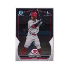 Carlos Jorge 2023 Bowman 1st Base Chrome Prospect Cincinnati Reds BCP120