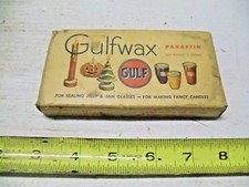 OLD VINTAGE GULF GULFWAX HOUSEHOLD PARAFFIN WAX FOR CANNING CANDLEMAKING