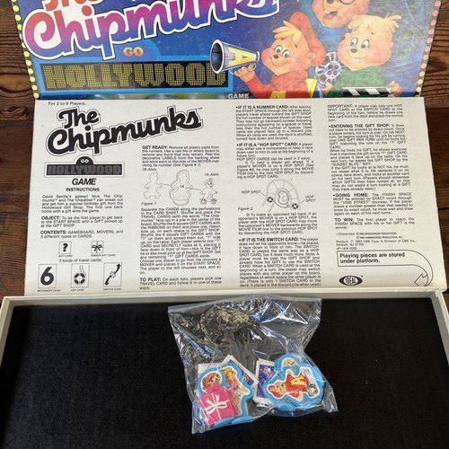 Ideal The Chipmunks Go Hollywood Board Game CBS Alvin and Theodore 1983 - Picture 4 of 4