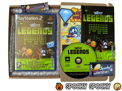 Taito Legends PS2 - UK PAL sehr guter Zustand CIB mit Bubble Bobble Postkarte & Natural Disc