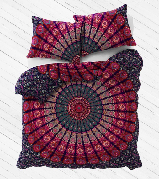 Indian Duvet Doona Comforter Mandala Hippie Bohemian Queen Quilt Cover
