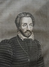 LOUIS DE BOURBON 1ST PRINCE DE CONDE (1530-1569) PORTRAIT ENGRAVING 1770