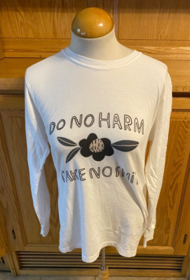 Comfort Colors Small Long Sleeve Tee ''Do no harm, Take no S***'' Casual
