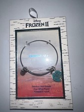 DISNEY FROZEN II Snow -it-all stainless steel bangle fine silver plated genuine