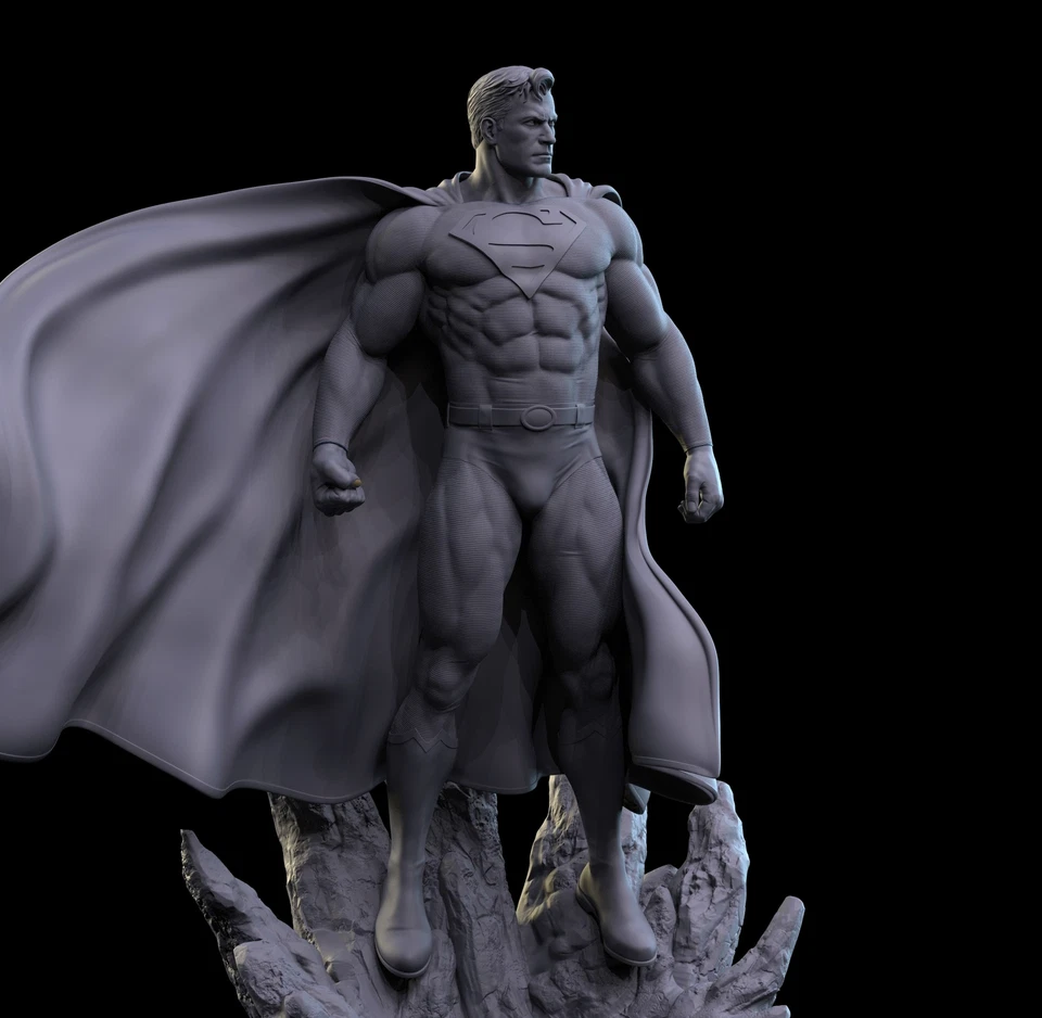 1/24 1/18 Superman Unpainted Unassembled 3D Printing Model Garage Kits - Image 3 of 4