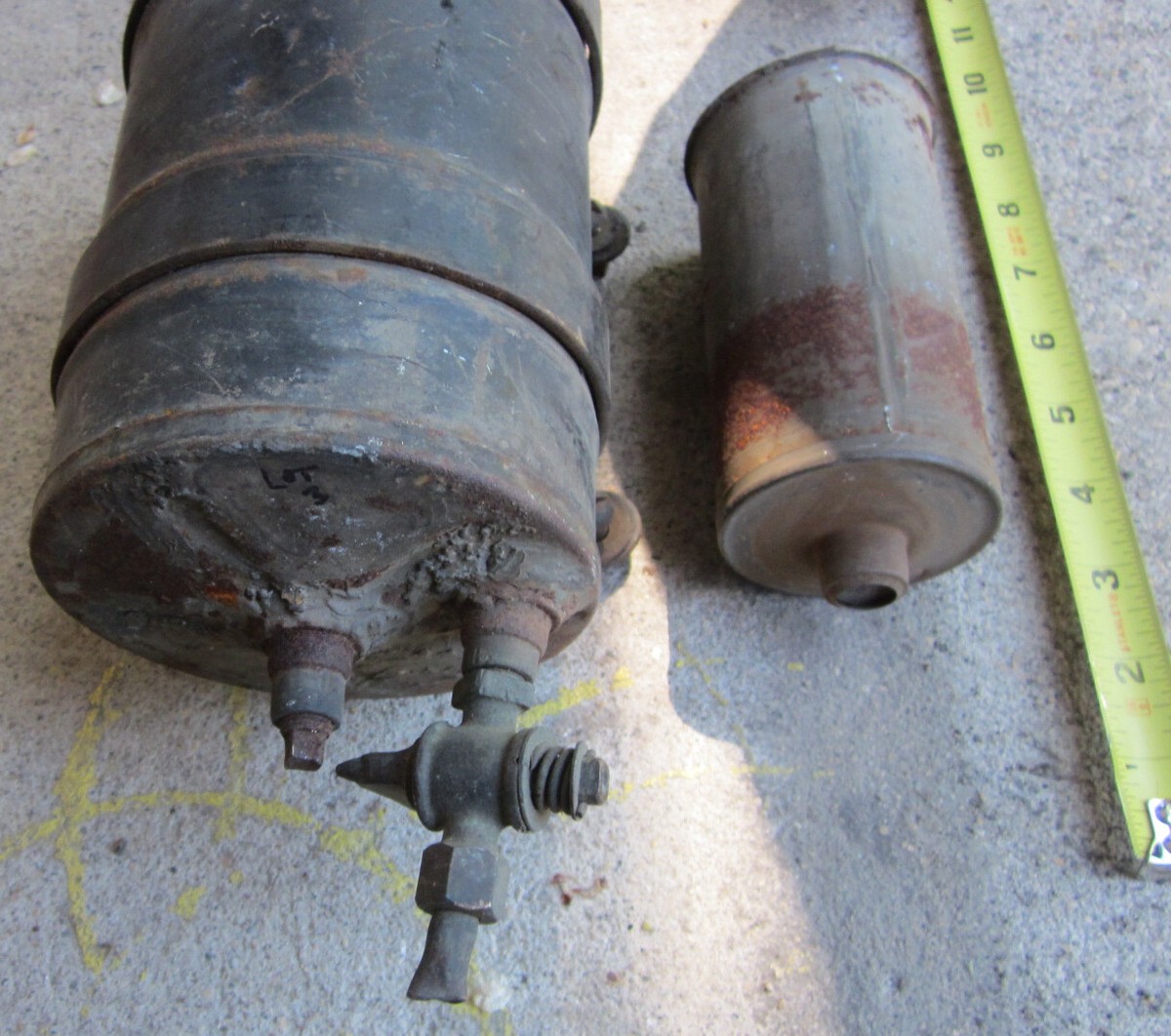 1920's Stewart Vacuum Fuel Feed System Tank &Clamps (No Top
