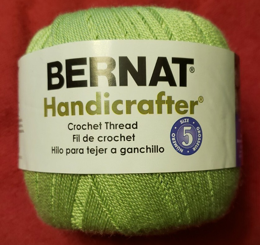 2 Bernat Handicrafter Crochet Thread Size 5 Fresh Fern Color 100