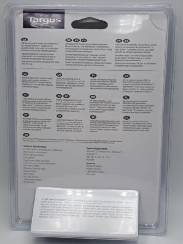 TARGUS WIRELESS PRESENTER LASER Pointer presentation pointer remote PC MAC - Picture 3 of 24