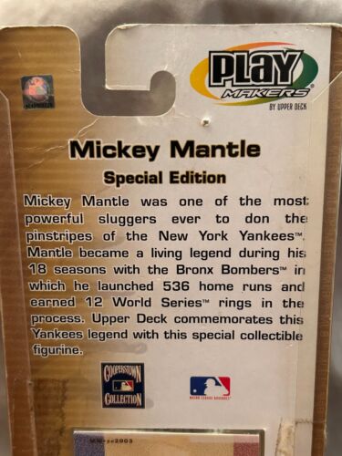 2003 Play Makers Upper Deck Mickey Mantle Bobblehead with Card Yankees HOF - Picture 3 of 5