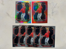 Lot (7) RYAN CERMAK Rays 2022 Prizm Draft Picks cards 1 Silver 1 Red 5 base