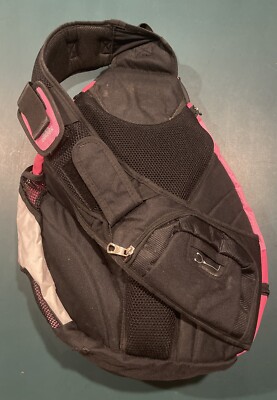 Adidas Sling Backpack Load Spring Strap Day Pack Bag Pink Black