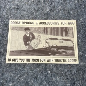 1963 Dodge Options and Accessories Brochure Folder