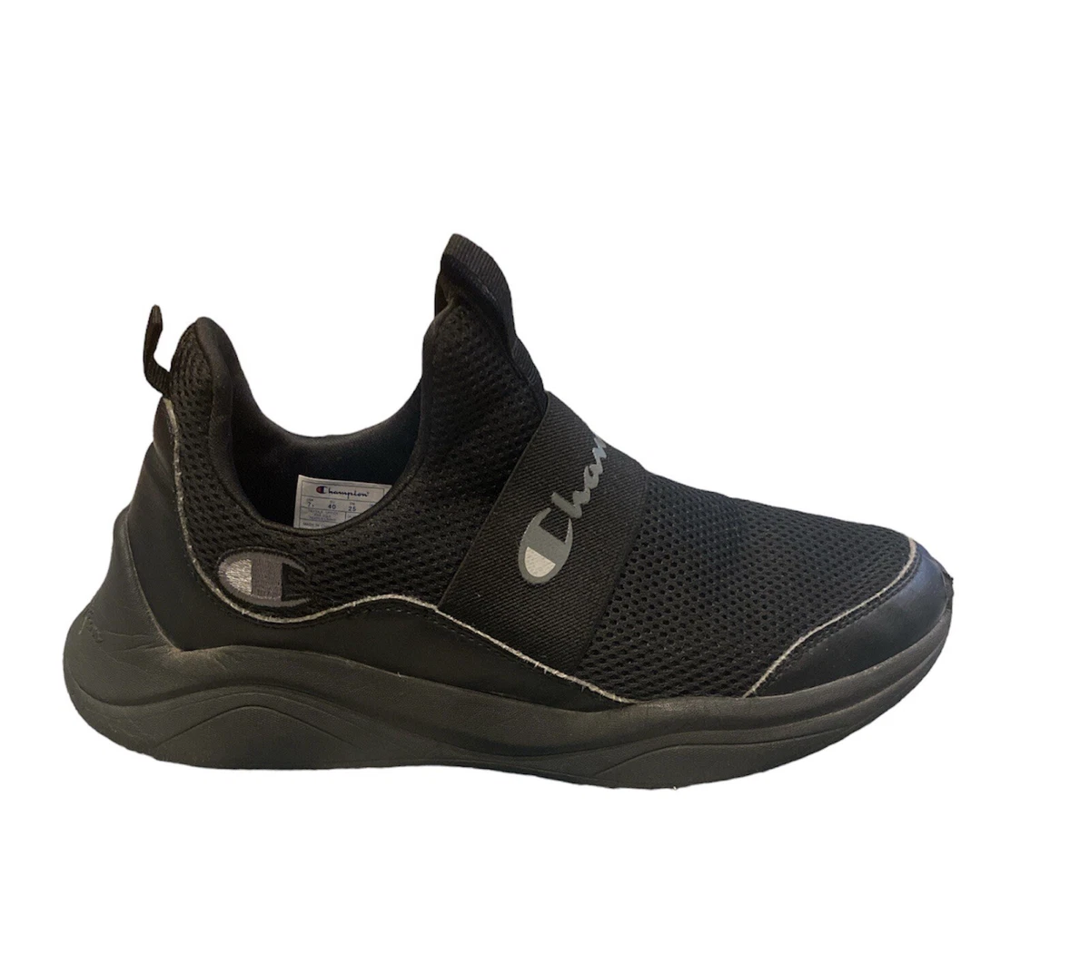 Champion men s black slip on athletic shoes size 7 eBay