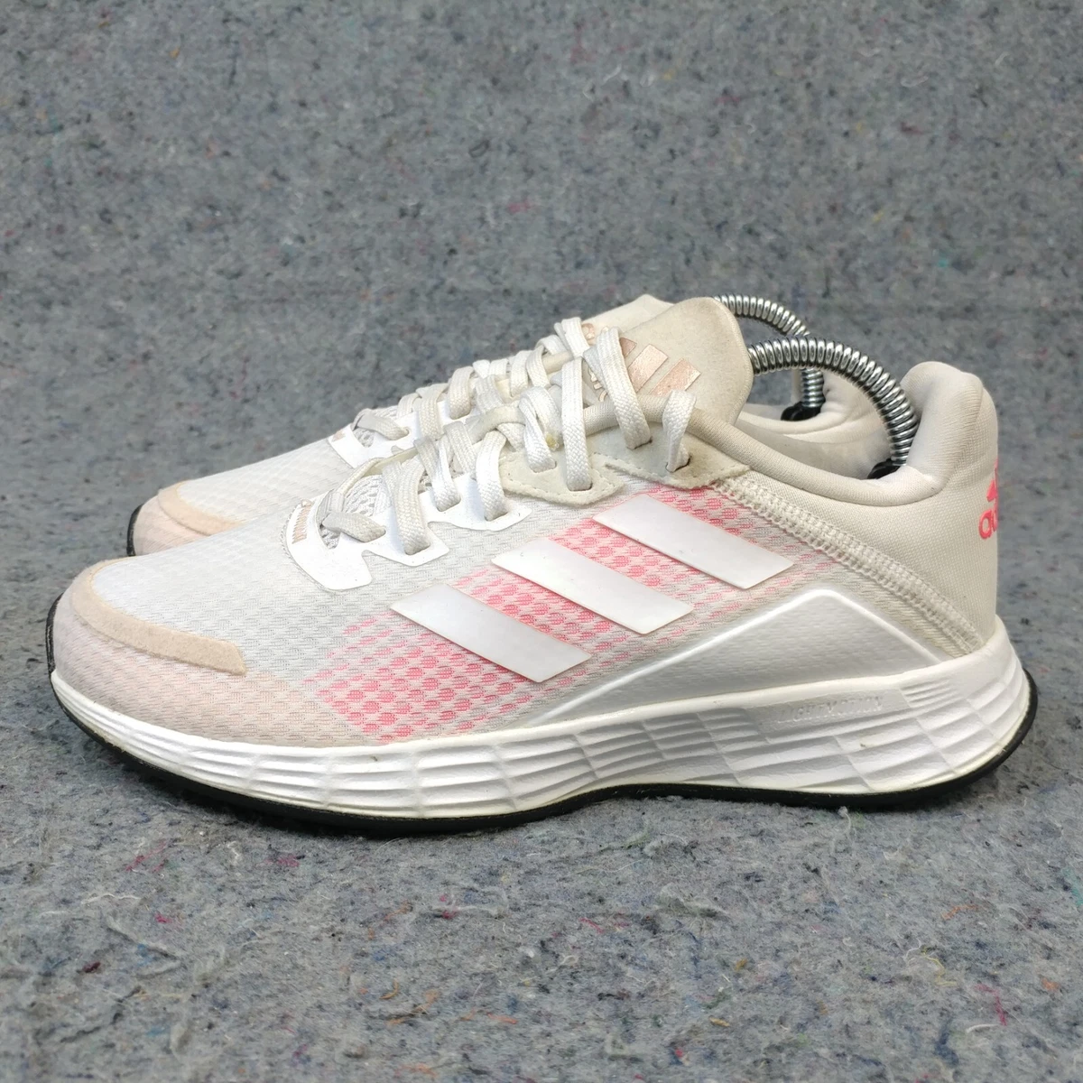 Adidas Duramo SL Womens Running Shoes Size 5 Sneakers White Pink