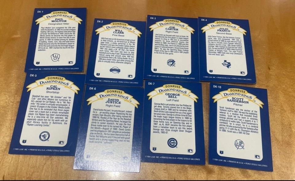 1991 年和 1993 年 Donruss Diamond Kings 卡带 2 个拼图 — 第 2/4 张图片