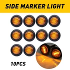 Marker Lights 3/4" LED Truck Trailer Round Clearance Side Light Amber Red