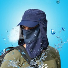 SPF40 Face Shield Mask Fishing Cycling Outdoor Balaclava Scarf Hat Sun Visor Cap