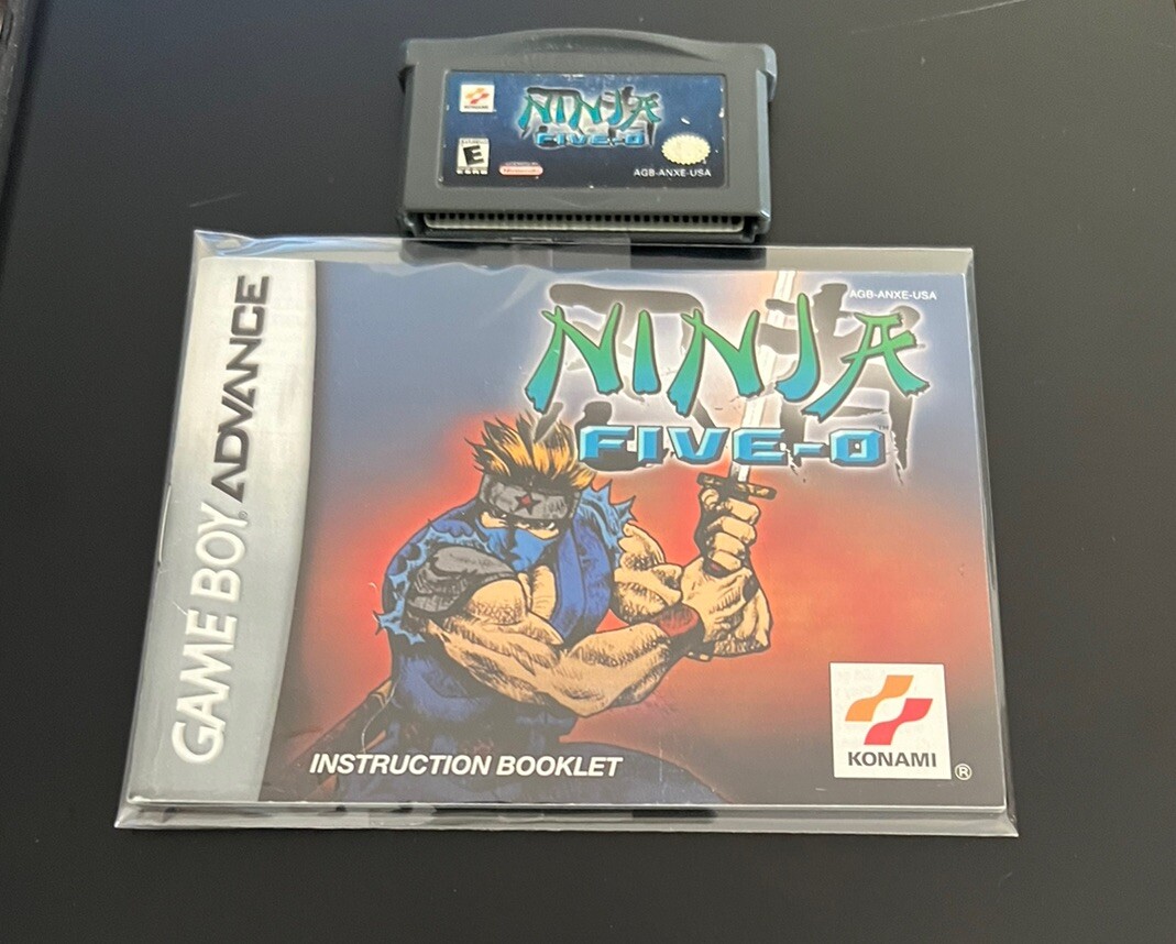 Ninja Five-O and Instruction Booklet Game Boy Advance GBA