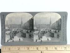 1900s Stereoview Street Scene Hamburg Germany Keystone View Co.