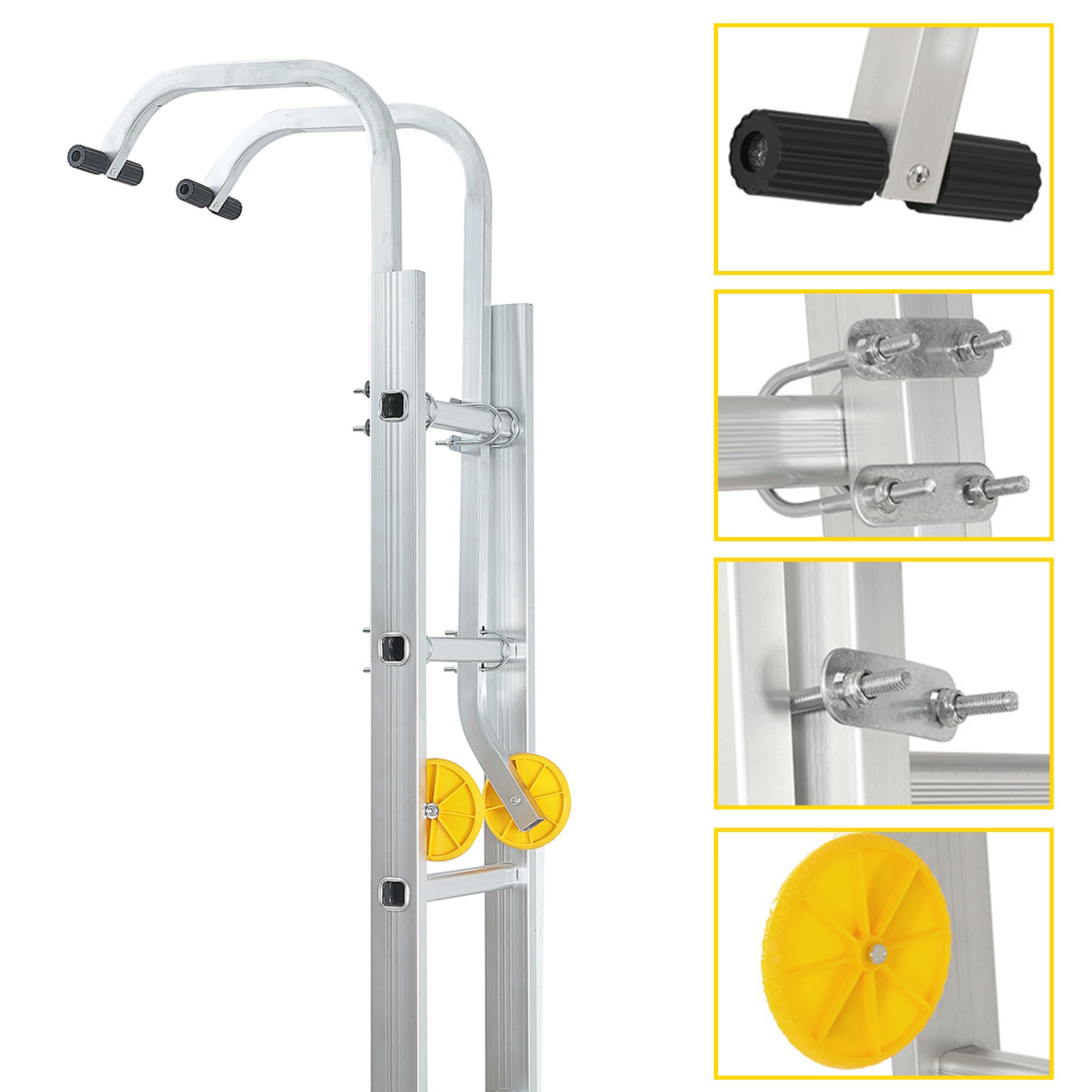 Ladder Conversion Kit Extension Ladder Roof Hook Conversion Kit – Ridge Clamp & Wheel Ladders ...