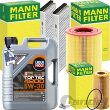 MANN INSPEKTIONSPAKET+LIQUI MOLY 5W-30 ÖL passend für 2.0 TFSI AUDI A6 C6 4F2/5