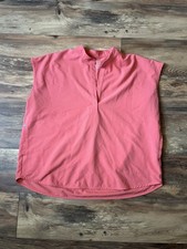 FIGS Technical Collection Womens XL Coral Scrub Top Oversized Dolman Pockets