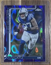 2025-26 Topps Chrome NFL Laiatu Latu Blue Ice /75