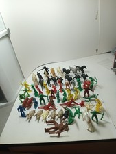 Vintage Plastic Playset Western Figure Lot