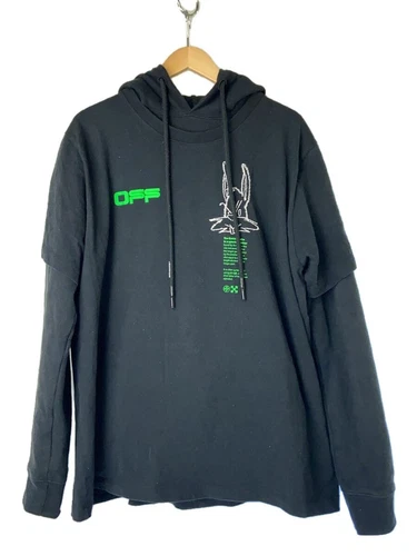 OFF WHITE Felpa con cappuccio OFFWHITE nera M usata