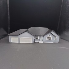 Updated!-1:64 Ranch with 3 Car Garage, grey, black roof, removable roof