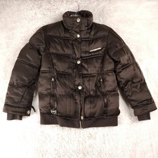 ZeroXposur Girls Winter Coat Puffer Jacket Brown Size M 10/12 Missing Fur Trim