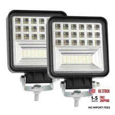 4 Inch LED Pod Light, 126W Square LED Work Light Bar Light 12V 24V 126W 2PCS